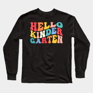 Hello Kindergarten Crew Teacher Back To School Long Sleeve T-Shirt